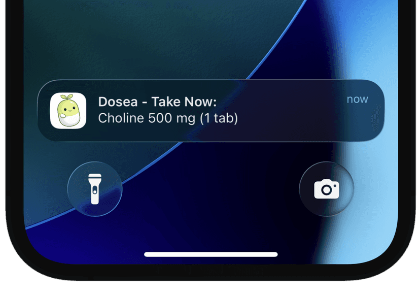 Never miss a dose reminder